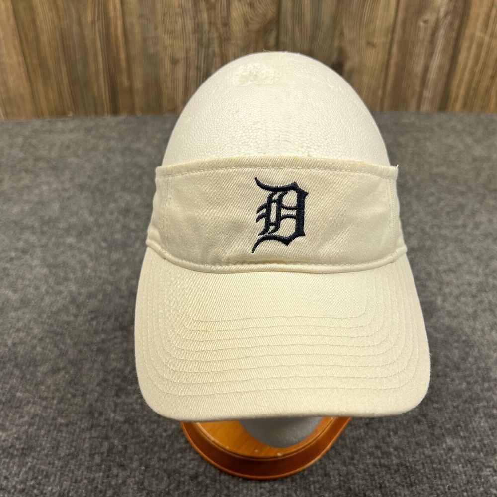 Twins Enterprise Detroit Tigers MLB Logo Visor Adult Adjustable White Hat
